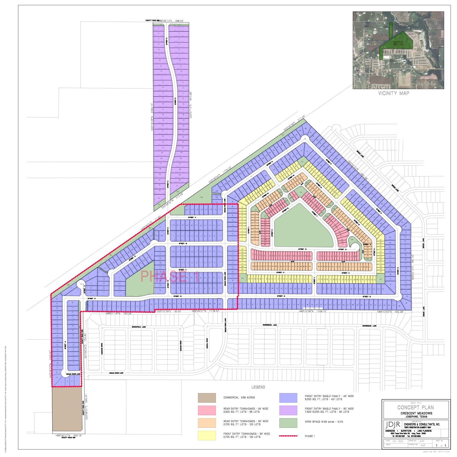 Phaseable Site Plan — Josephine, TX